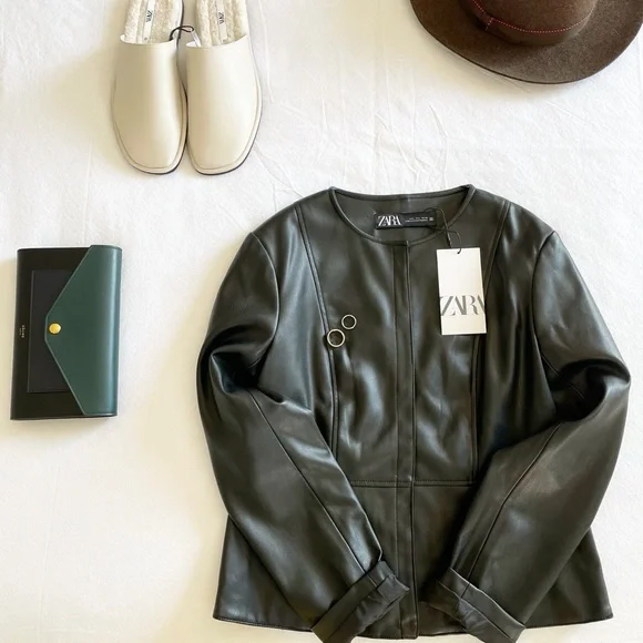 Zara faux leather jacket - Picture 10 of 12